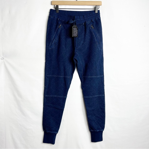 KITH Men's Bleecker Sweatpants Indigo Quilt NWT in Size XS